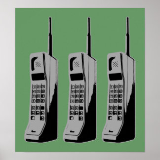 Retro Mobile Mobil Graphic Poster