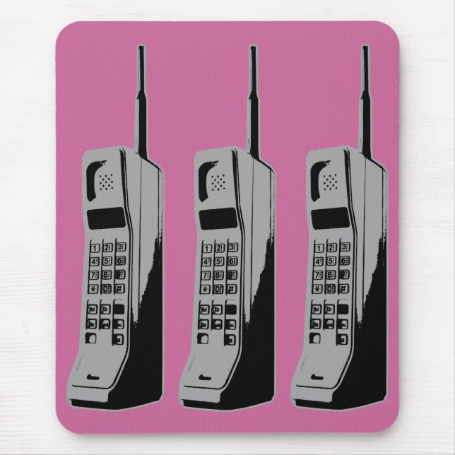 Retro mobiltelefon grafik musmatta (Framsidan)