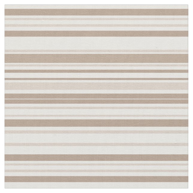 Retro Mocha Brun & Taupe Kraftiga Vertikala Ränder Tyg (Närbild)