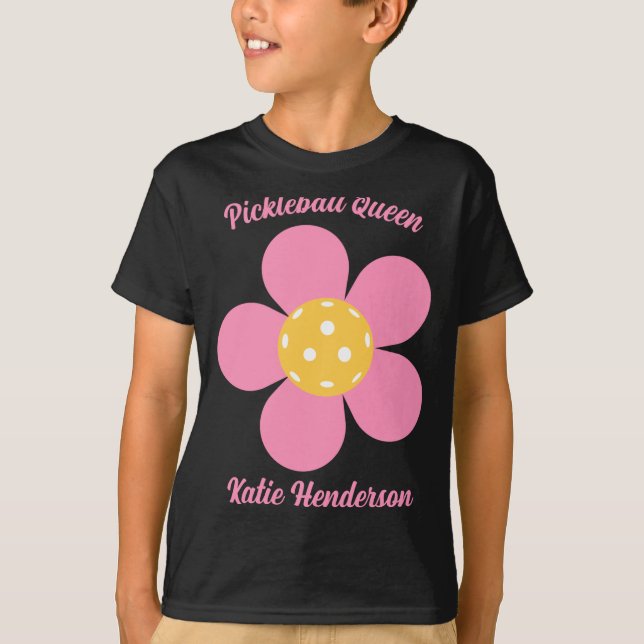 Retro Mod 70s Ckleball Flower D  T Shirt (Framsida)