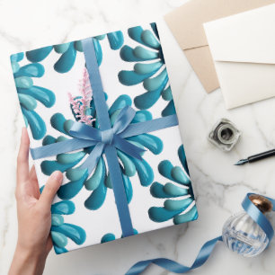 Retro MOD Blommor - Blommig vår sommar trädgård Presentpapper