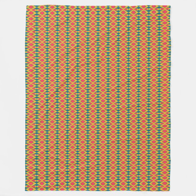Retro Mod Fleece Blanket - Stil i mitten av århund (Framsidan)