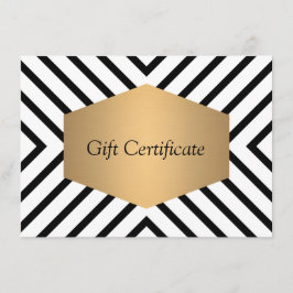 Retro-Mod-gåvointyg för svart och vit Mönster