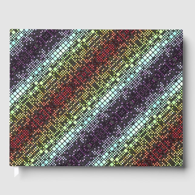 Retro Mod Geometric Groovy Funky Neuroköns Pride Gästböcker (Framsida)