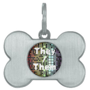 Retro Mod Geometric Groovy Funky Neuroköns Pride ID-bricka Husdjur