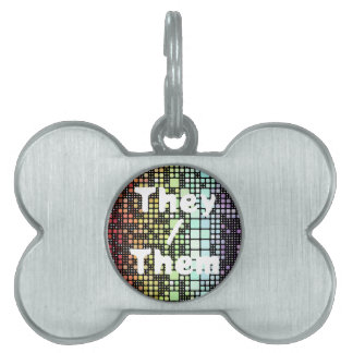 Retro Mod Geometric Groovy Funky Neuroköns Pride ID-bricka Husdjur