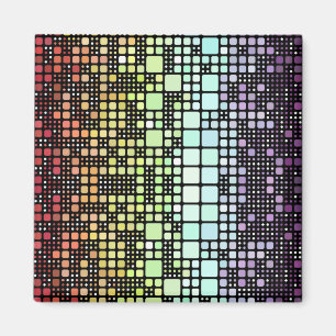 Retro Mod Geometric Groovy Funky Neuroköns Pride Magnet