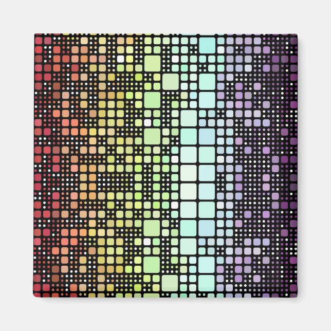 Retro Mod Geometric Groovy Funky Neuroköns Pride Magnet (Framsidan)