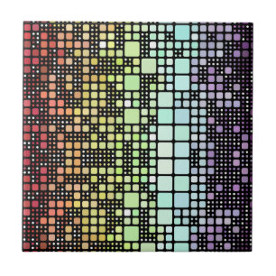 Retro Mod Geometrisk Groovy Funky Neurokönsstolthe Kakelplatta