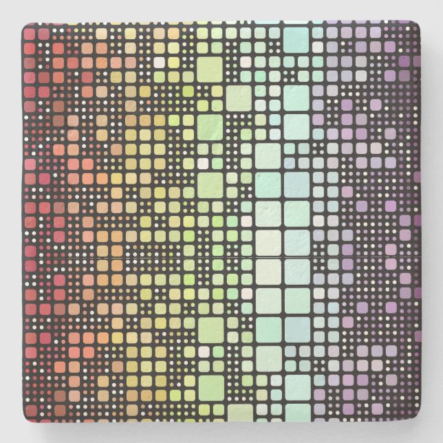 Retro Mod Geometrisk Groovy Funky Neurokönsstolthe Stenunderlägg (Framsidan)