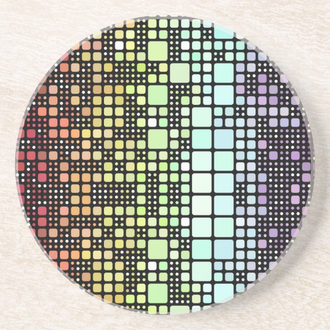 Retro Mod Geometrisk Groovy Funky Neurokönsstolthe Underlägg (Framsidan)