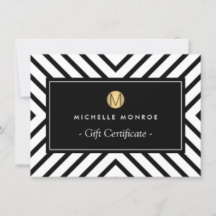 Retro Mod Guld Monogram Gift-certifikat