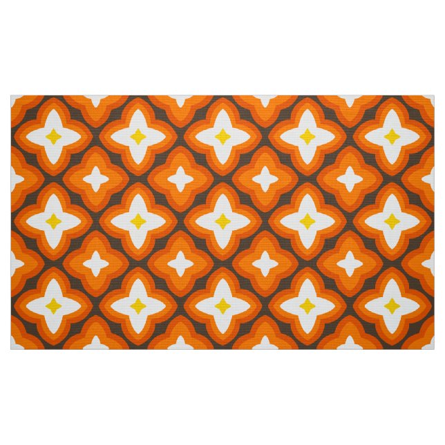 Retro mod mönster väv tyg (Fat Quarter)