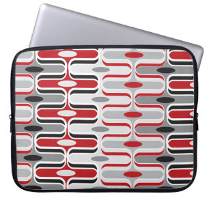 Retro Mod Ogee Zig Zag Mönster Art Art Bärbar Slee Laptop Sleeve