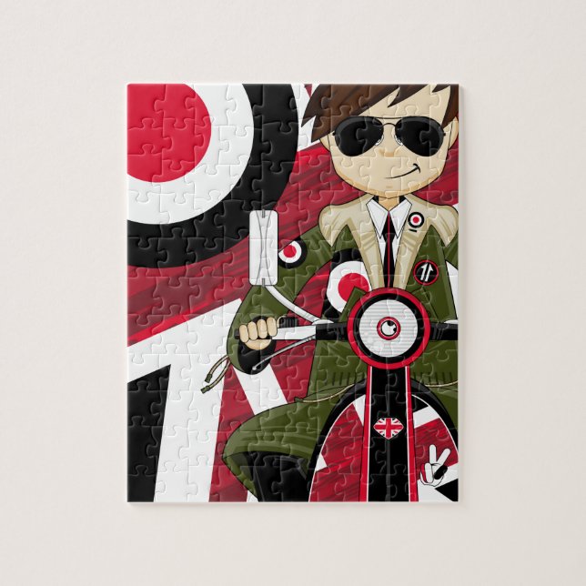 Retro mod på sparkcykeln pussel (Vertikal)