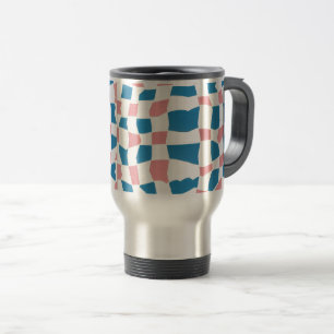Retro Mod Rosa Blue Checkerboard-Abstrakt Resemugg