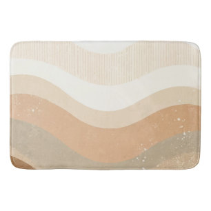 Retro Mod Vågigt Jordnära Neutral Design Badrumsmatta