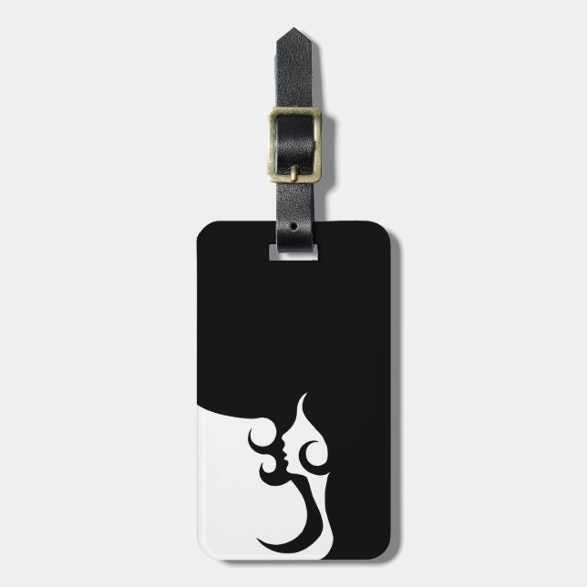 Retro Mod Woman Bagagebricka (Vertikal Framsida)