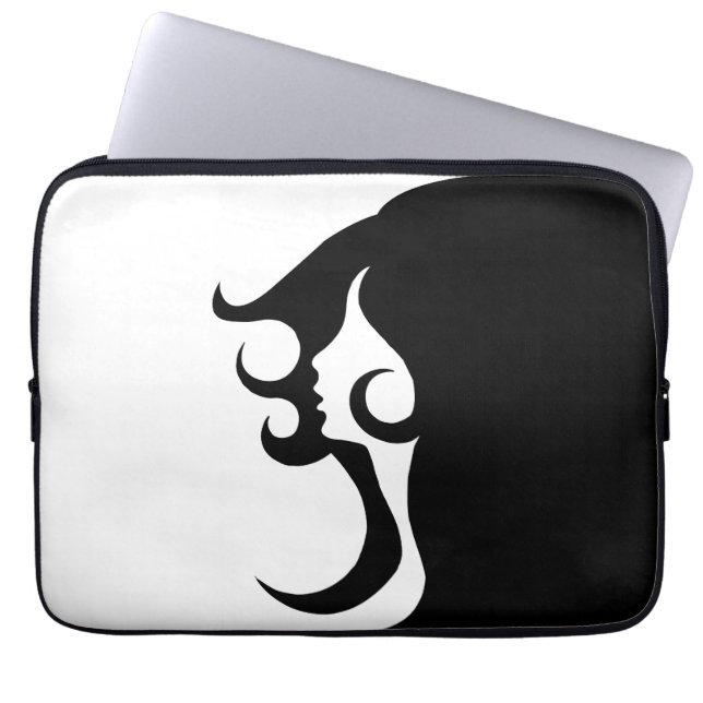 Retro Mod Woman Laptop Sleeve (Framsidan)