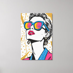 Retro Mode Pop Art - 1980:s inspirerade Canvastryck
