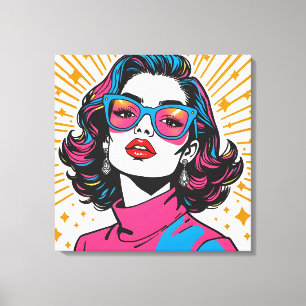 Retro Mode Pop Art - 1980:s inspirerade Canvastryck