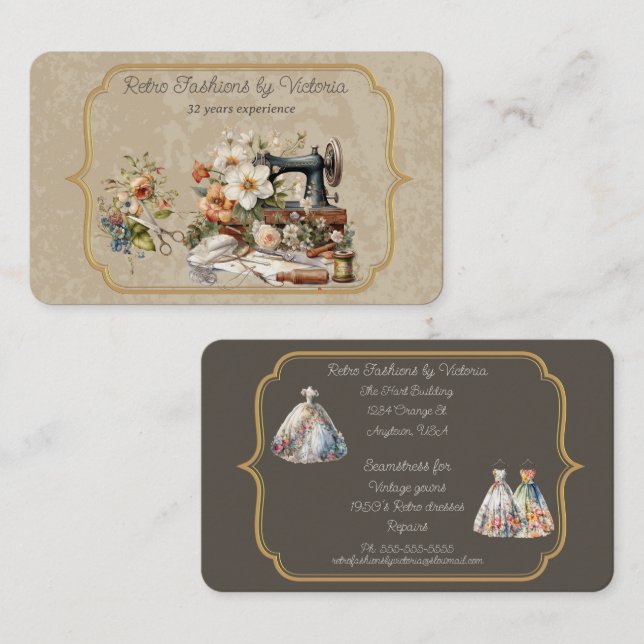 Retro Mode Visitkort (Fram/baksida)