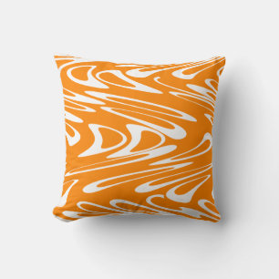 Retro modell för orange och för vit kudde
