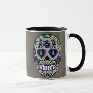 Retro moderiktig day of the deadsockerskalle mugg