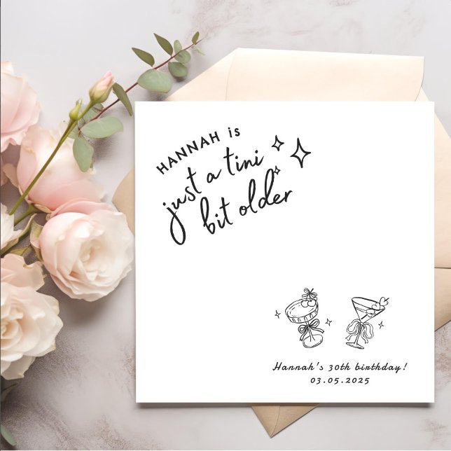 Retro Modern A Tini Bit Older 30års födelsedag Pappersservett (Skapare uppladdad)