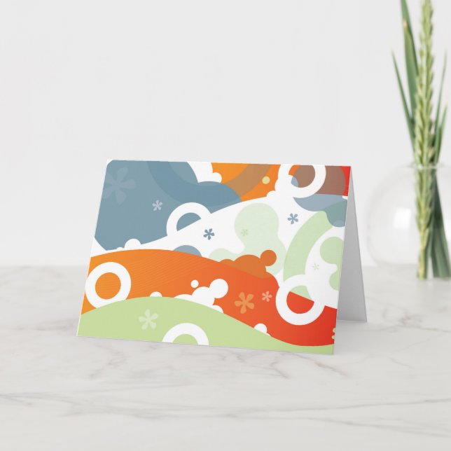 Retro-modern abstrakt kort (Framsida)