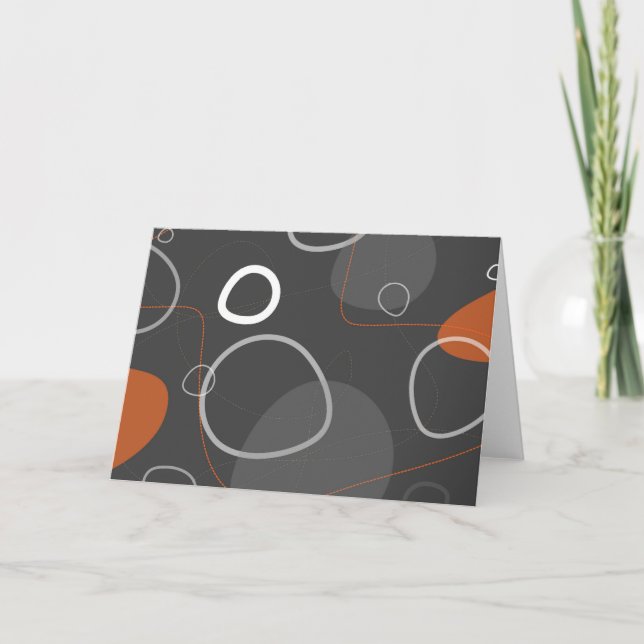 Retro-modern abstrakt kort (Framsida)