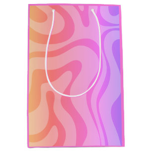 Retro Modern Abstrakt Liquid Swirl Mönster Rosa
