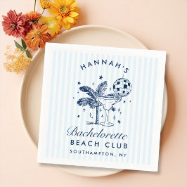 Retro Modern Bachelorette Grått Papper Napkins Pappersservett