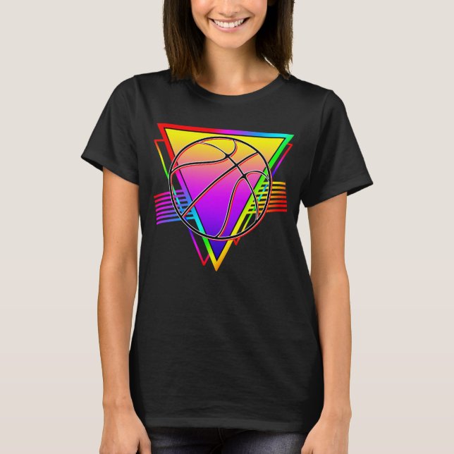 Retro Modern Basketboll T Shirt (Framsida)