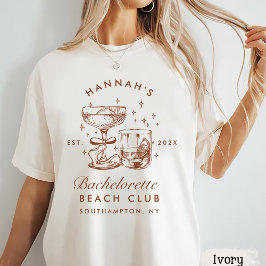 Retro Modern Blå & Brun Möhippa Helg T Shirt