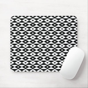 Retro Modern Black White Diamond Shape Mönster Musmatta