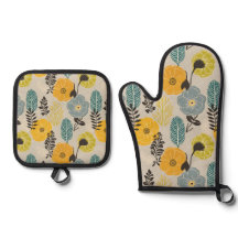 Retro Modern Blommigt på Grått