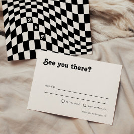 Retro Modern Chic Black Checker-OSA Tilläggskort