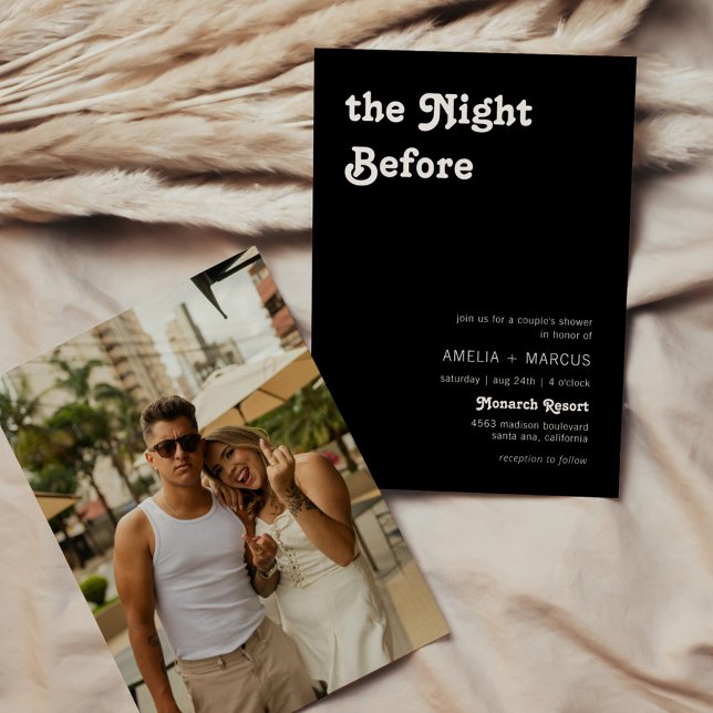 Retro Modern Chic Terracotta Couppel Shower Inbjudningar (Skapare uppladdad)