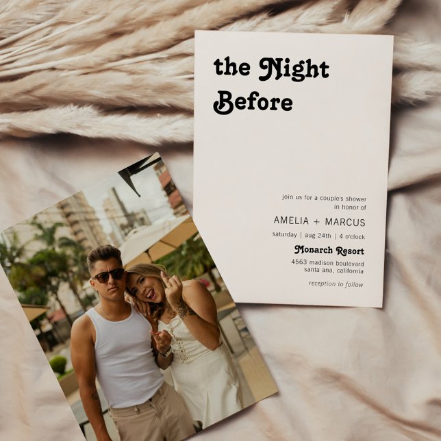 Retro Modern Chic Terracotta Couppel Shower Inbjudningar (Skapare uppladdad)