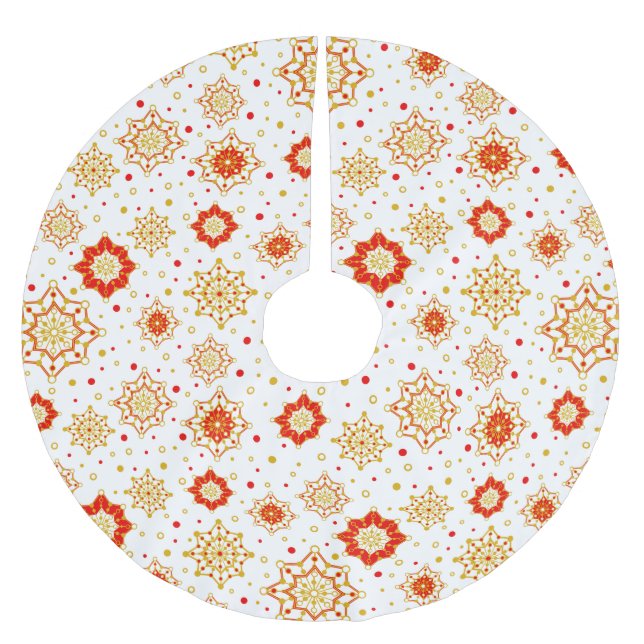 Retro Modern design i mitten av århundradet Julgransmatta Borstad Polyester (Framsidan)