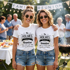Retro Modern Familjeåterträff Logo T Shirt