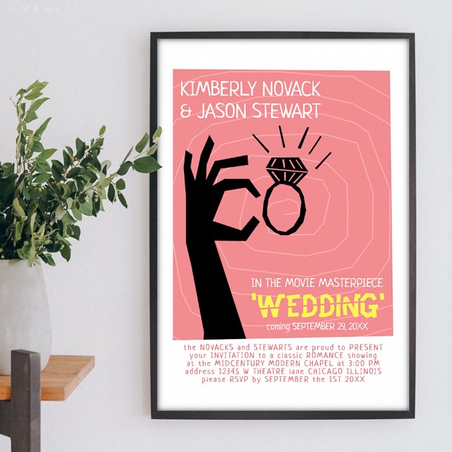 Retro Modern film i medelårhundradet Bröllop på 60 Poster (Skapare uppladdad)