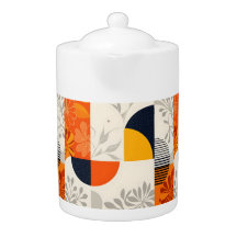 Retro Modern Geometrisk med blomsterelement