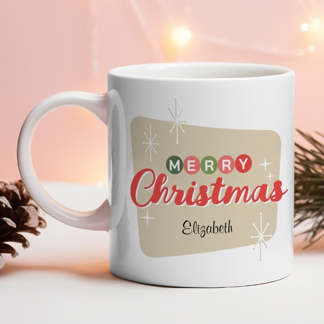 Retro Modern God jul Kaffemugg (Skapare uppladdad)