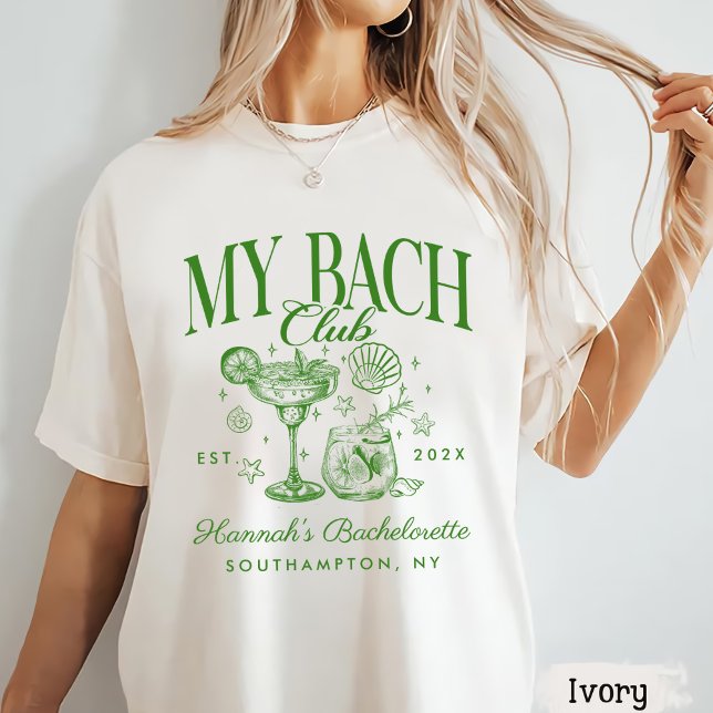 Retro Modern Green & Yellow Bachelorette Weekend T Shirt (Skapare uppladdad)