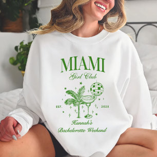 Retro Modern Grön & Gul Miami Bach-fest T Shirt