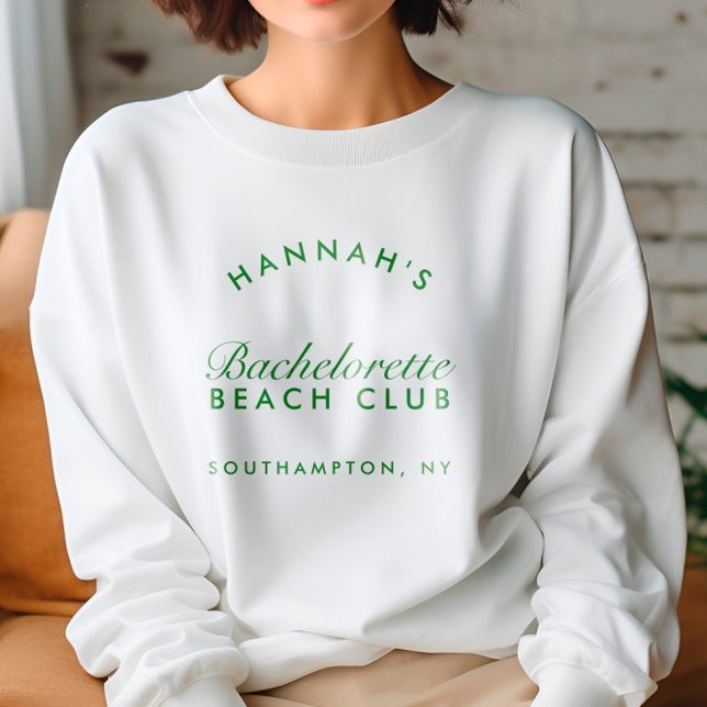 Retro Modern Grönt Bachelorette Party T Shirt (Retro Modern Green Bachelorette Party Sweatshirt)
