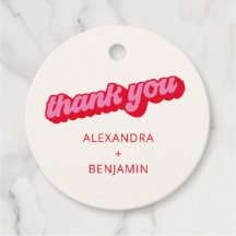 Retro Modern Groovy Fet Rosa Röd Anpassad