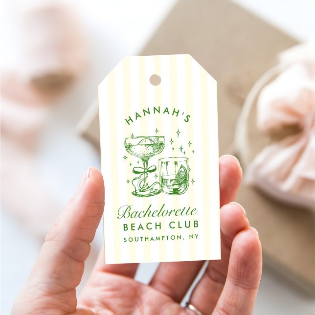 Retro Modern Gul & Grön Möhippa Presentetikett (Skapare uppladdad)